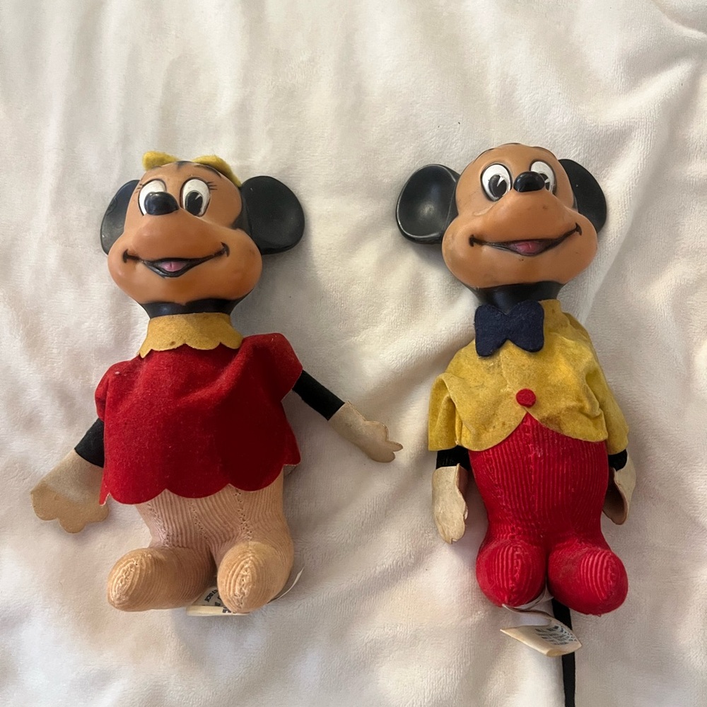 Disney Vintage Mickey and Minnie Dolls (1970)